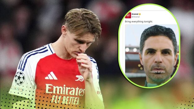 Arsenal social media posts ahead of big games featuring Mikel Arteta, Martin Odegaard