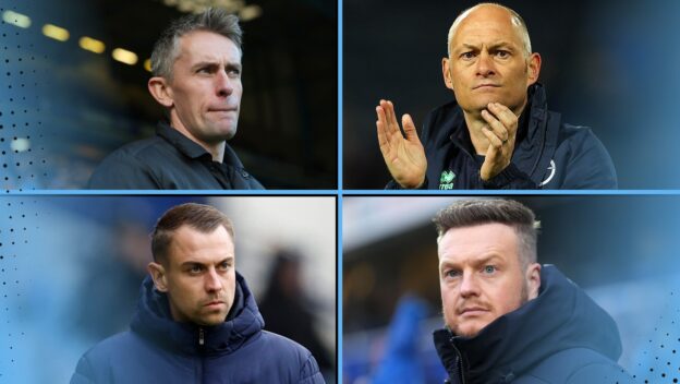 Kieran McKenna, Alex Neil, Tonda Eckert and Kim Helberg