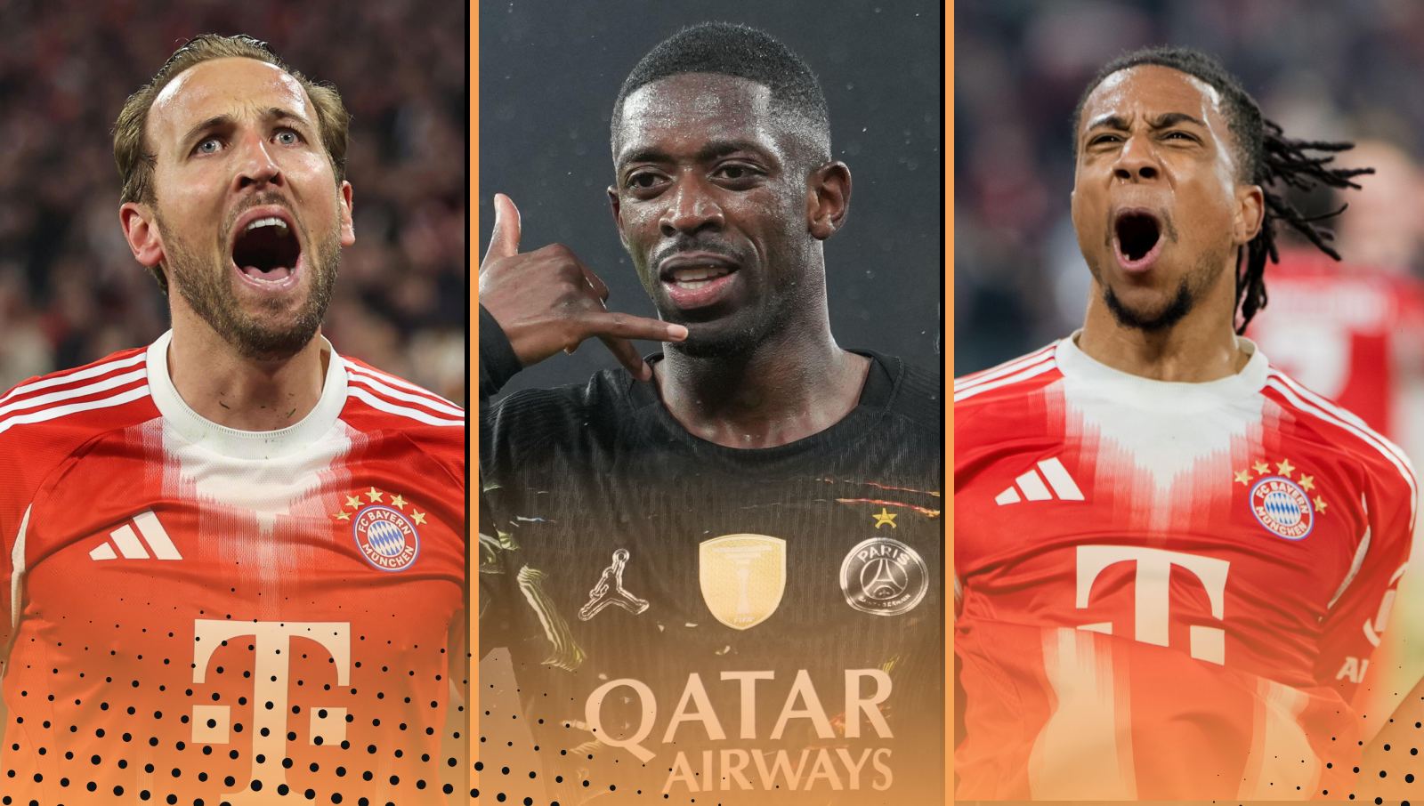 Ballon d'Or power rankings 2026 featuring Harry Kane, Ousmane Dembele, Michael Olise