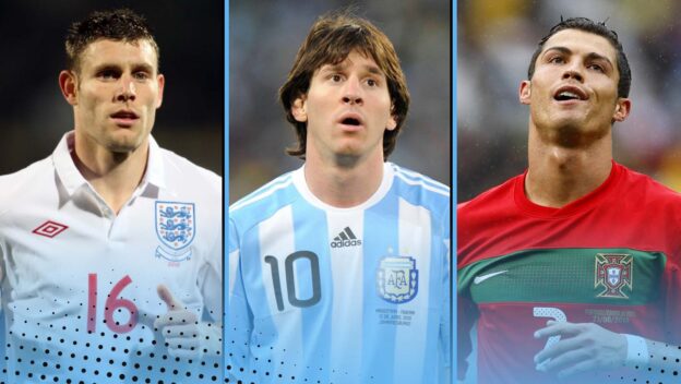 James Milner, Lionel Messi, Cristiano Ronaldo
