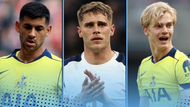 Cristian Romero, Micky Van de Ven and Lucas Bergvall