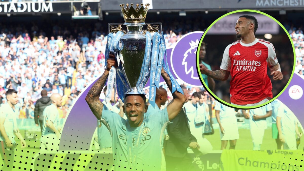Premier League titles Gabriel Jesus with Manchester City and Arsenal