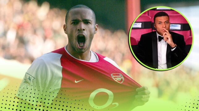 Best players who never won a Ballon d'Or ranked featuring Thierry Henry and Kylian Mbappe