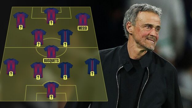 Luis Enrique and a Barcelona/PSG combined team