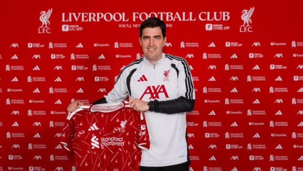 Andoni Iraola has been unveiled as Liverpool's new manager.
