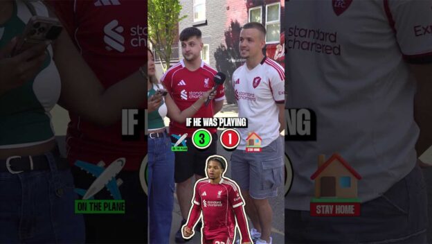 Liverpool fans being interviewed