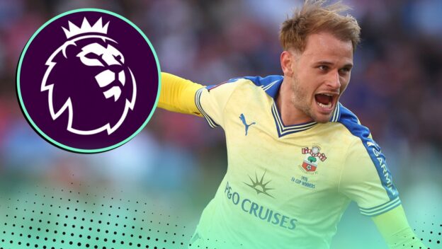 The Premier League logo and Leo Scienza