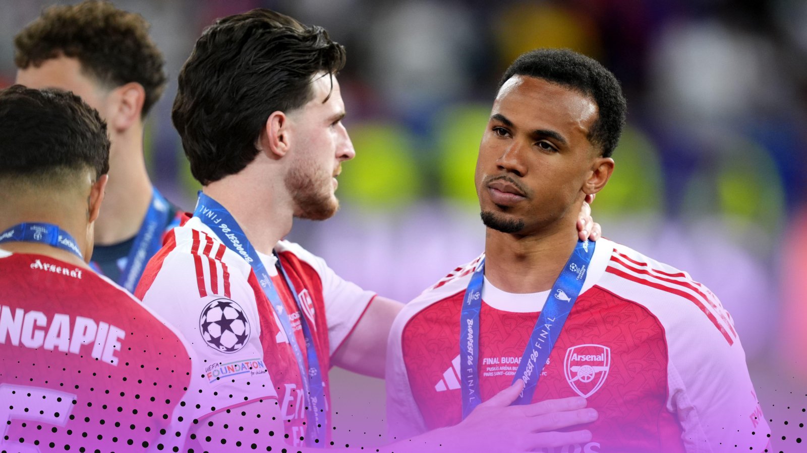Arsenal's Declan Rice and Gabriel