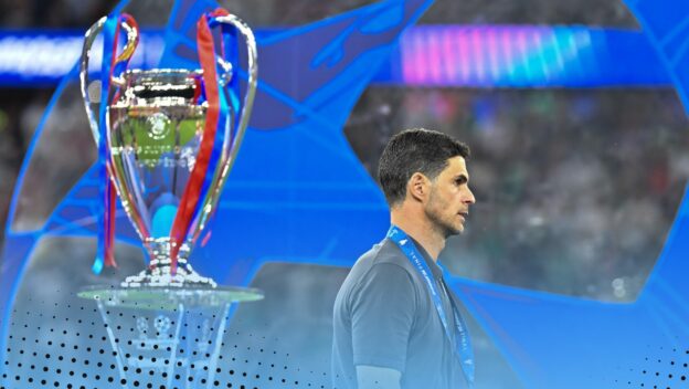 Mikel Arteta and the Champions League trophy