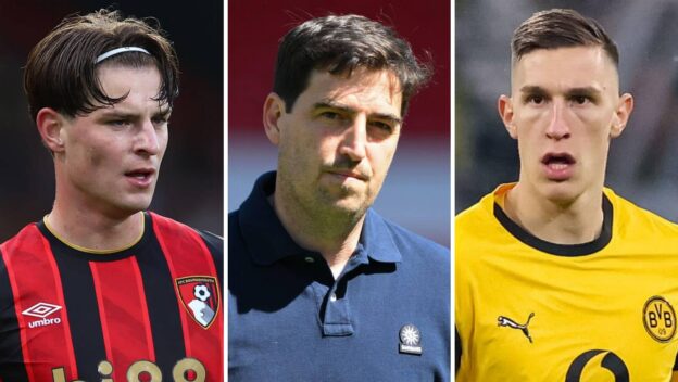 Alex Scott, Andoni Iraola and Nico Schlotterbeck