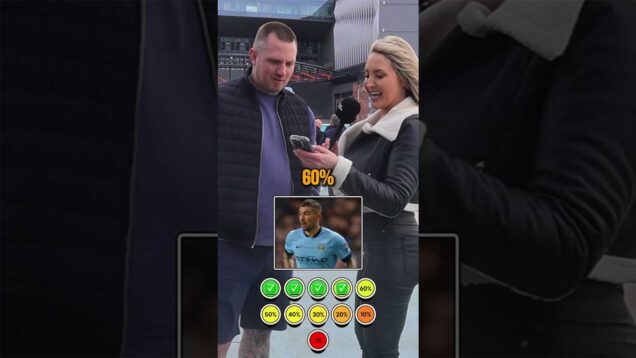 Man City fan being interviewed by Emma Jones