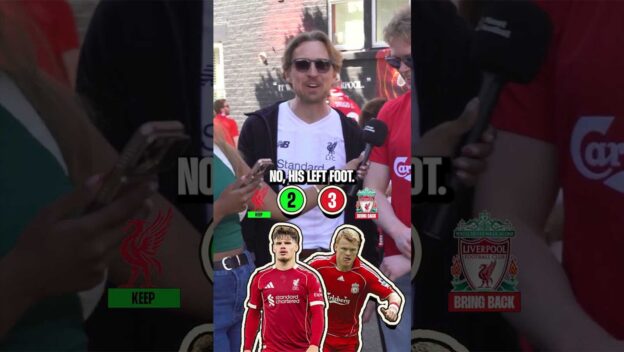 Liverpool fans being interviewed