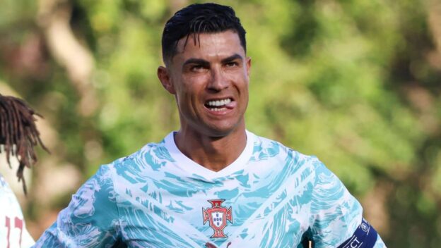 Cristiano Ronaldo playing for Portugal in June 2026