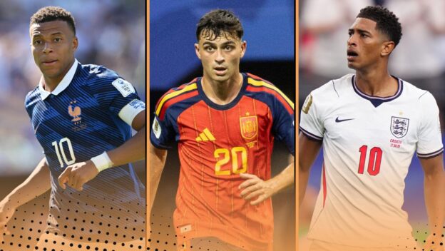 Kylian Mbappe, Pedri and Jude Bellingham.