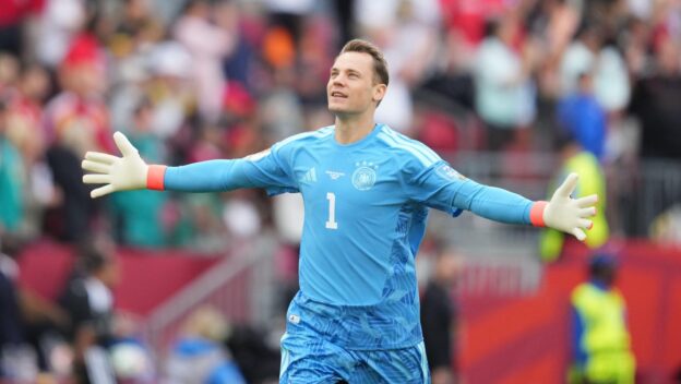 Toronto, Aarhus, Canada. 20th June, 2026. MANUEL NEUER from Germany celebrate during FIFA World Cup 2026