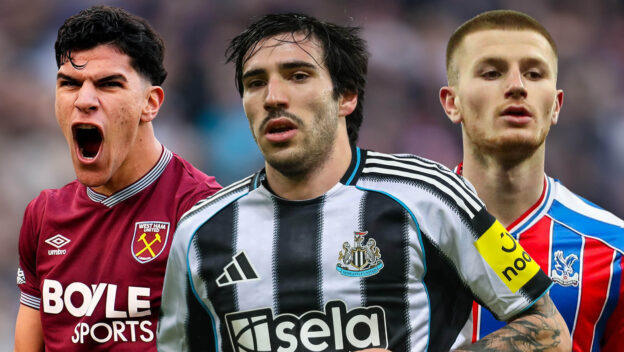 Adam Wharton, Sandro Tonali and Mateus Fernandes