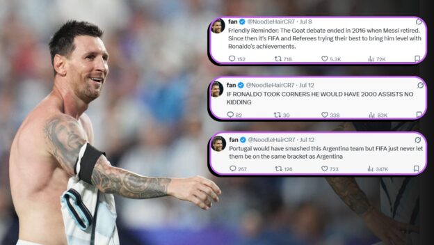 Lionel Messi Cristiano Ronaldo debate 2026 featuring social media