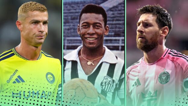 Lionel Messi Cristiano Ronaldo Pele players with 1000 or more goals in football history