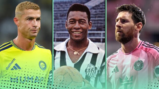 Lionel Messi Cristiano Ronaldo Pele players with 1000 or more goals in football history