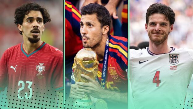 Best midfielders ranked featuring Vitinha, Rodri and Declan Rice
