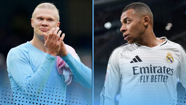 Erling Haaland Kylian Mbappe Stats Goals Assists Compared Same Age 26
