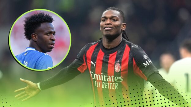 Arsenal transfer options alternatives to Vinicius Junior featuring AC Milan's Rafael Leao