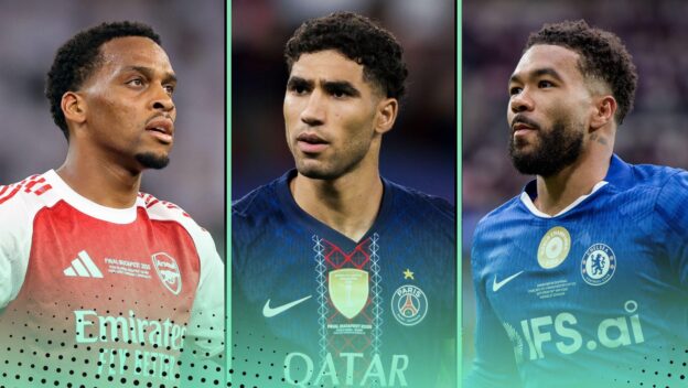 Best right-backs in the world featuring Jurrien Timber, Achraf Hakimi and Reece James