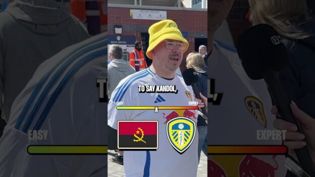 Leeds United fan being interviewed