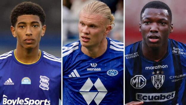 Jude Bellingham, Erling Haaland and Moises Caicedo