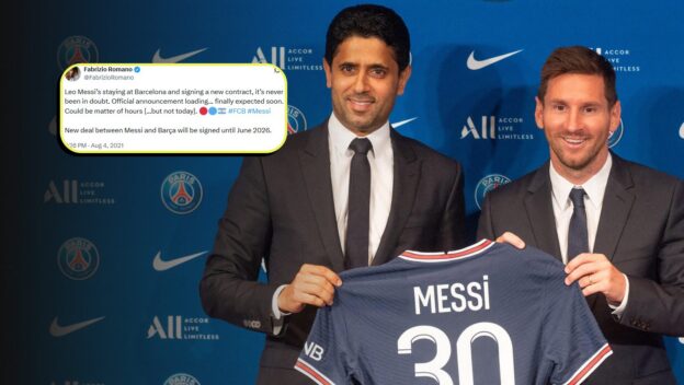 Lionel Messi PSG Fabrizio Romano new contract Barcelona wrong