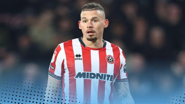 Kalvin Phillips playing for Sheffield United.