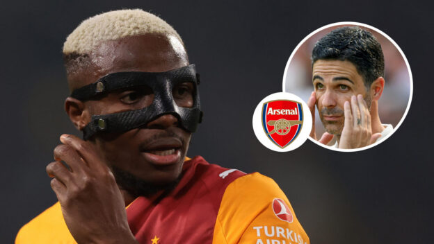 Arsenal manager Mikel Arteta and Victor Osimhen.