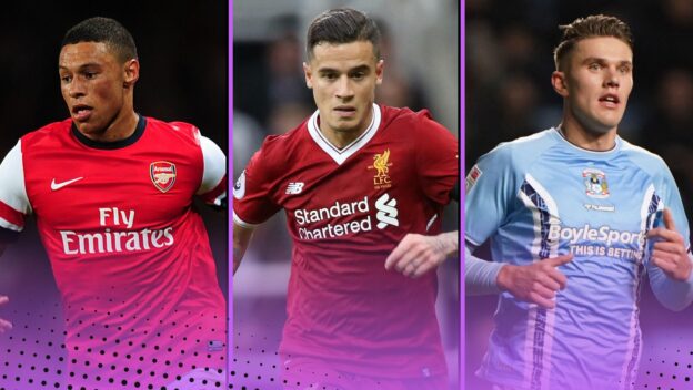 Alex Oxlade-Chamberlain, Philippe Coutinho and Viktor Gyökeres
