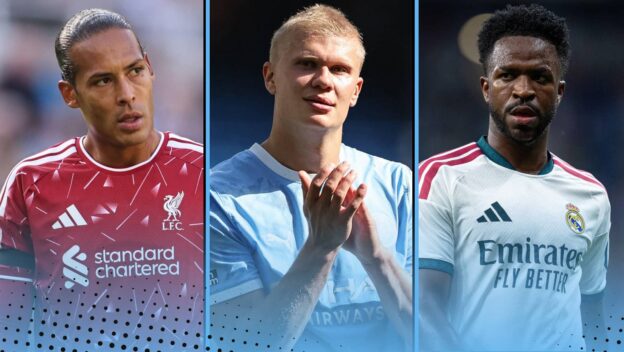 Virgil van Dijk, Erling Haaland and Vinicius Junior