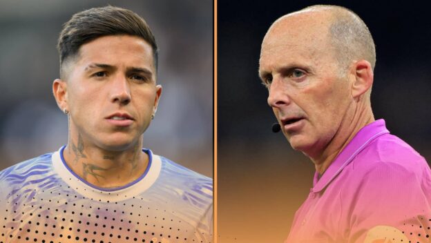 Enzo Fernandez and Mike Dean