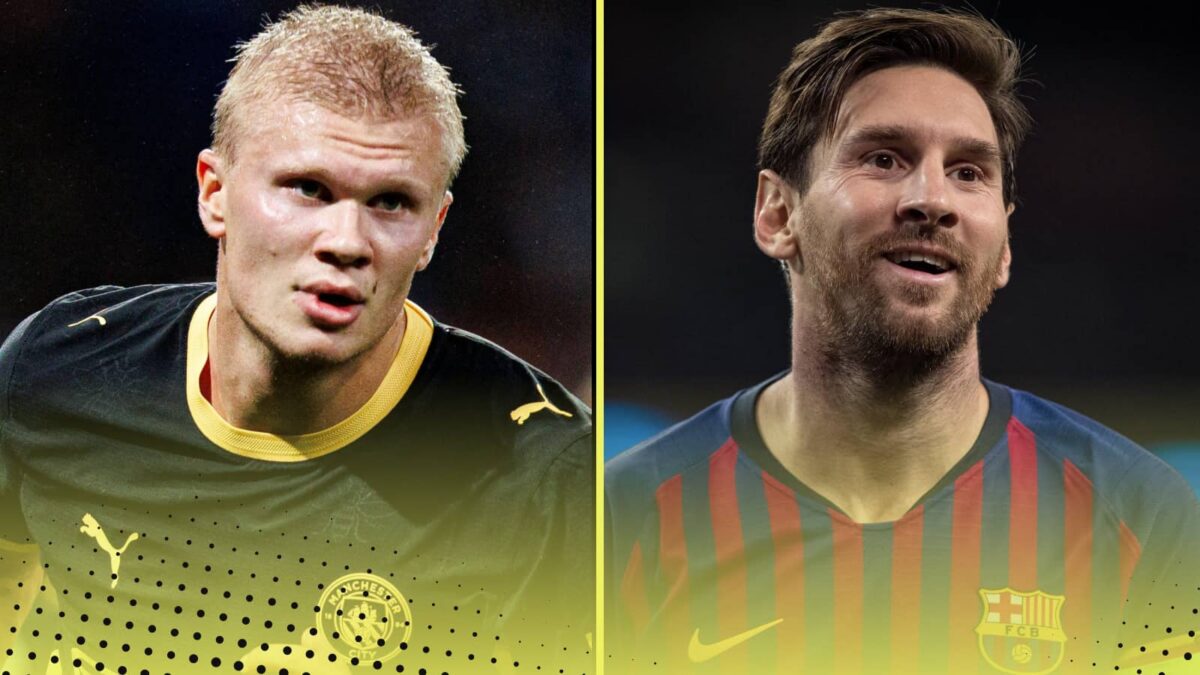 Erling Haaland at Manchester City and Lionel Messi at Barcelona