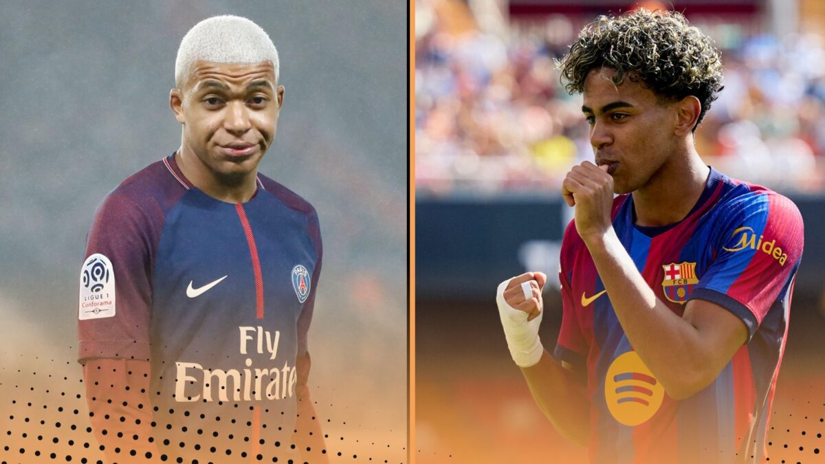 Kylian Mbappe Lamine Yamal Stats Compared as teenagers goals assists