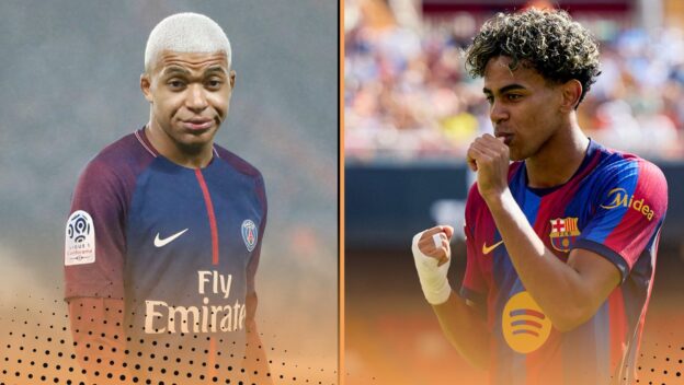 Kylian Mbappe Lamine Yamal Stats Compared as teenagers goals assists