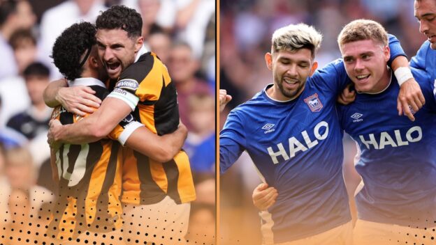 Hull and Ipswich celebrate their wins