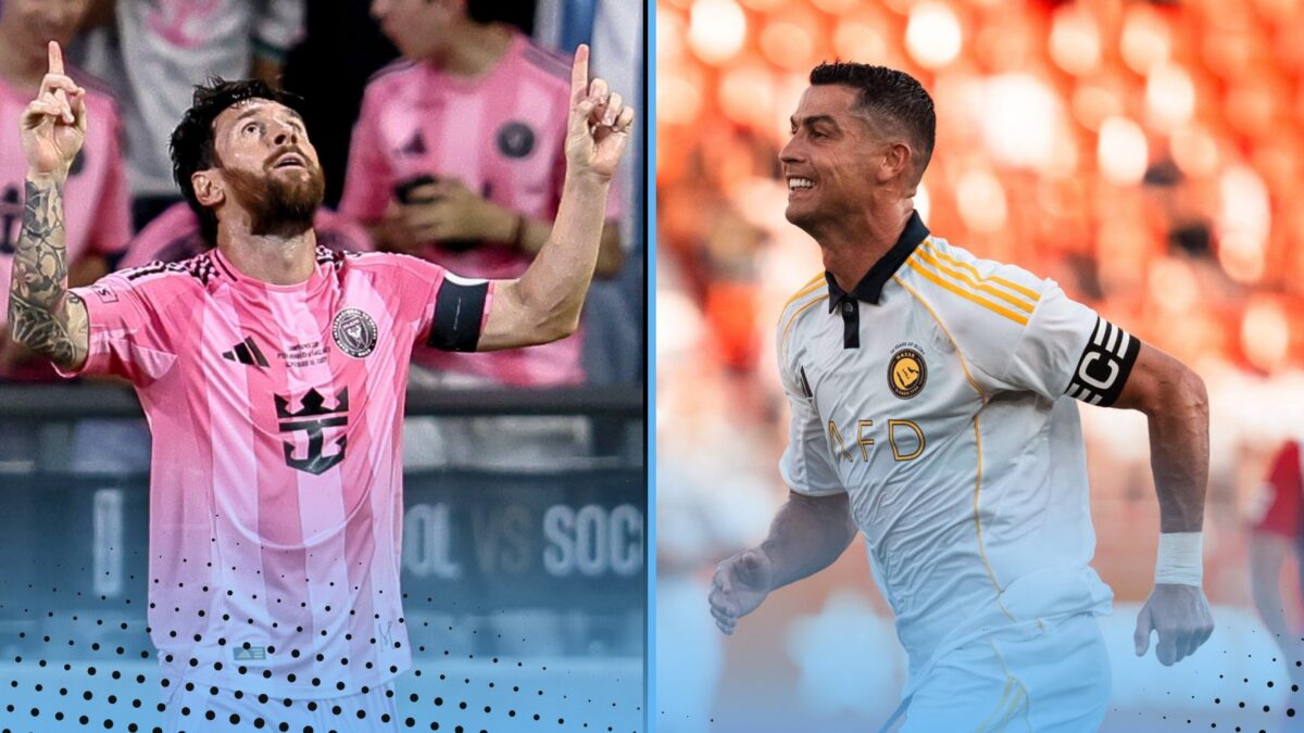 Lionel Messi Cristiano Ronaldo 100 goals Inter Miami Al Nassr