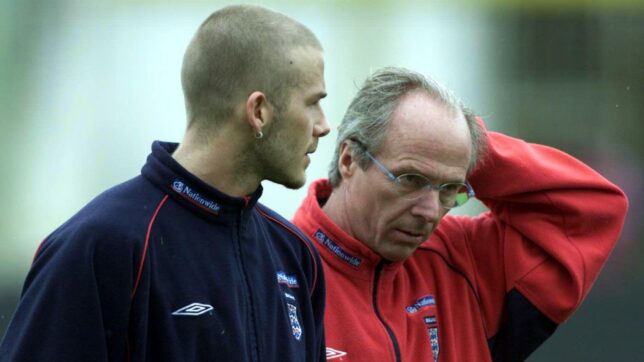 David Beckham was Sven-Goran Eriksson's favourite England player.