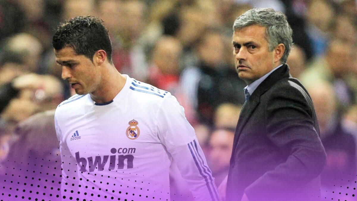 Cristiano Ronaldo and Jose Mourinho
