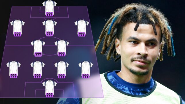 Dele Alli next to a lineup