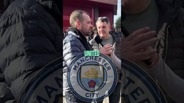Man City fans being interviewed