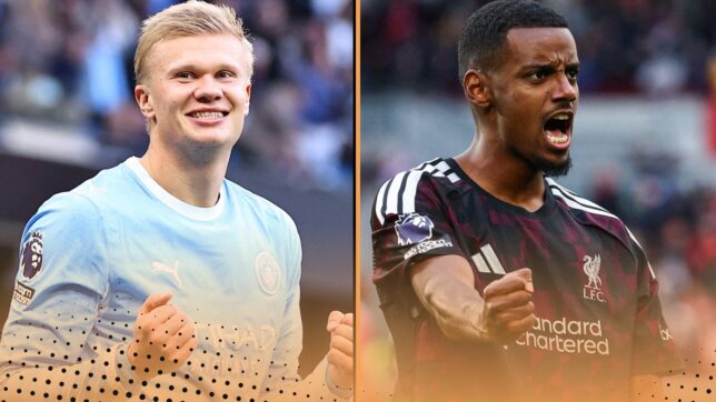 Erling Haaland and Alexander Isak.
