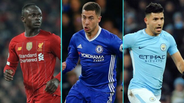Sadio Mane, Eden Hazard and Sergio Aguero